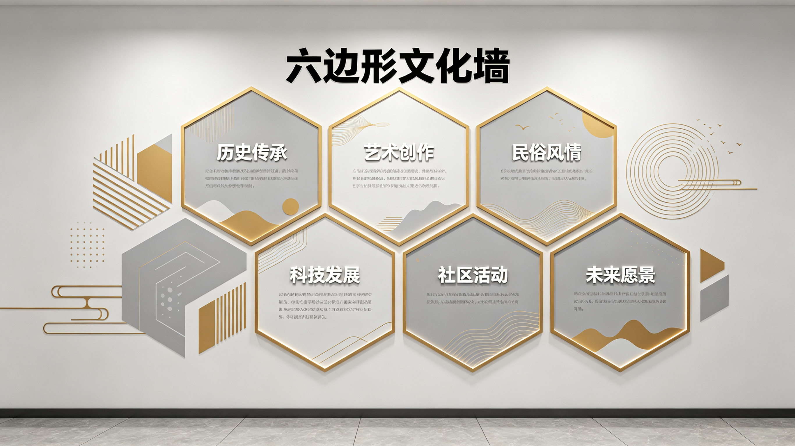 尤溪企业文化墙 | 六边形信息美学